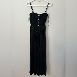 NWOT - Love Tree Linen Blend Jumpsuit - black - size medium
